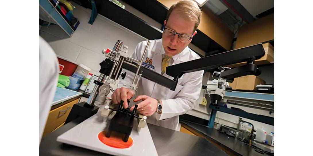 Daniel Wahl, MD, PhD in his laboratory