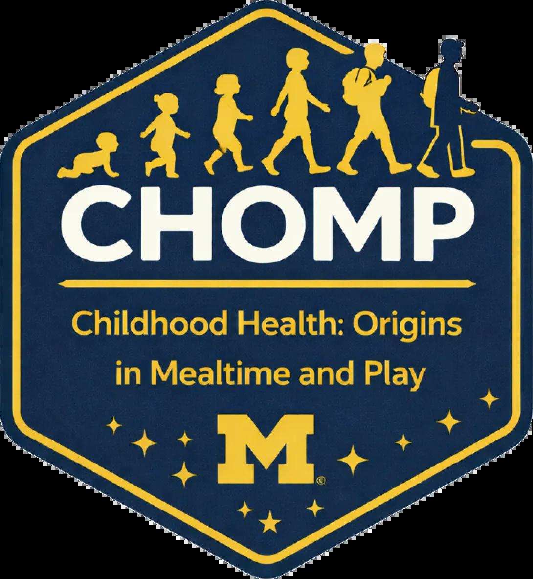 logo for CHOMP: Childhood Health: Origins in Mealtime and Play