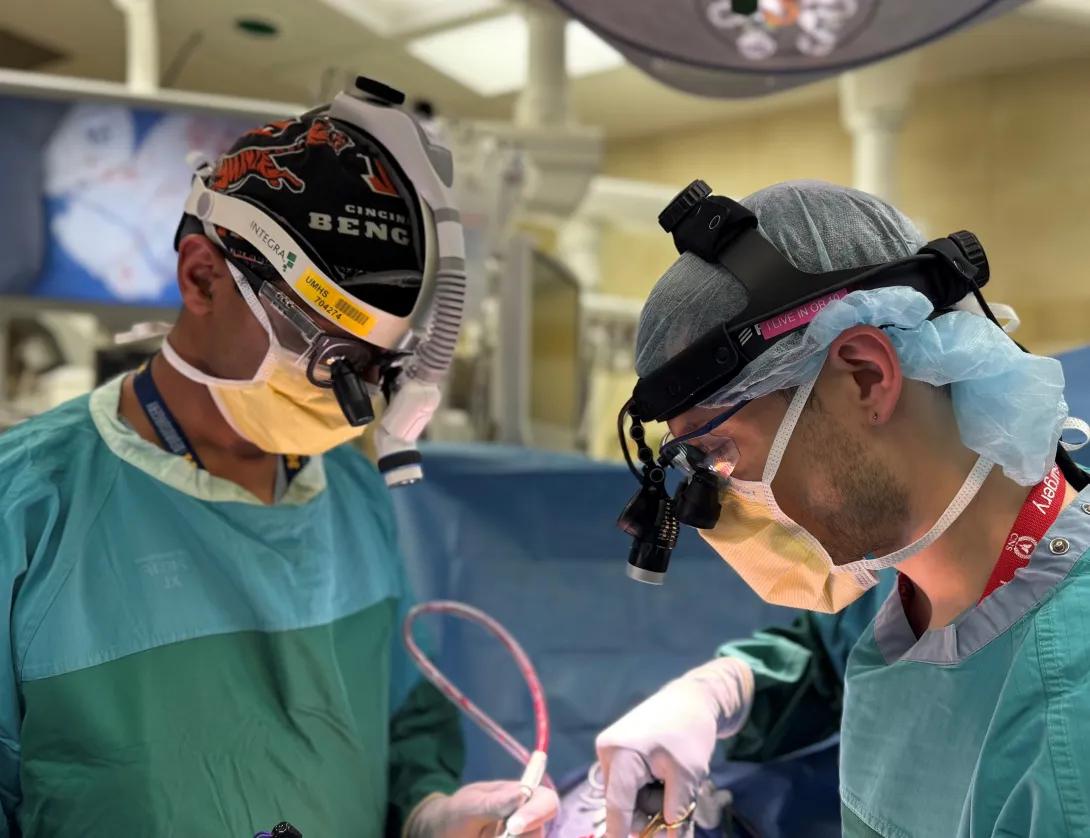 Dr. Suresh Magge in the operating room