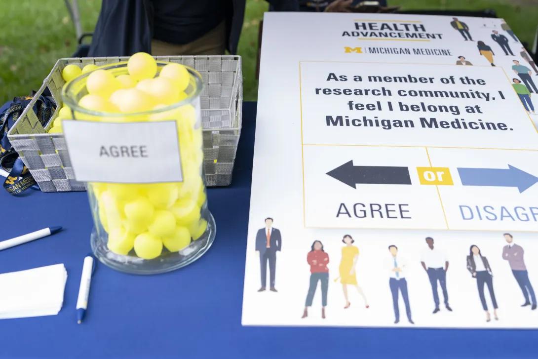 close-up of game at a tabling event outdoors